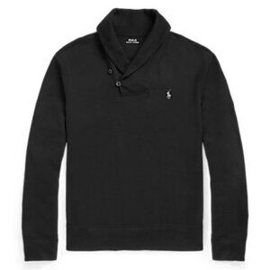 Polo Ralph Lauren Luxury Jersey Shawl Pullover Men's 2XL Black